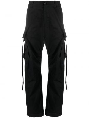 Pantalon cargo en coton avec poches Dsquared2 noir