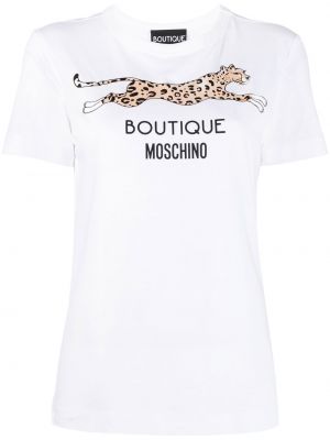 T-shirt mit print Boutique Moschino weiß
