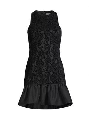 Кружевное платье мини в цветочек с принтом Likely черное