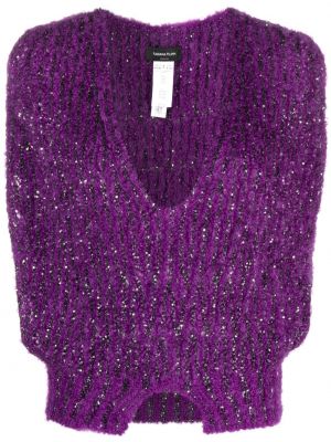 Haut à paillettes en tricot Fabiana Filippi violet
