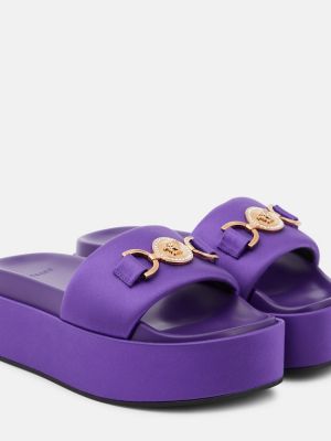Satenaste nizki čevlji s platformo Versace