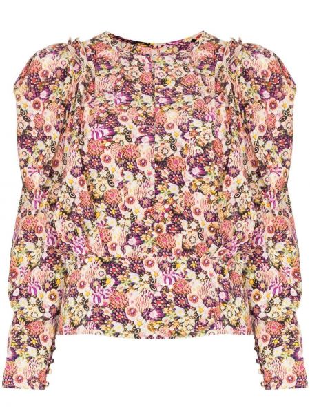 Blus med mönster i blommigt Isabel Marant rosa