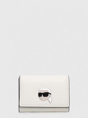 Portfel skórzany Karl Lagerfeld biały