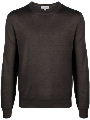 Вълнен пуловер Canali кафяво