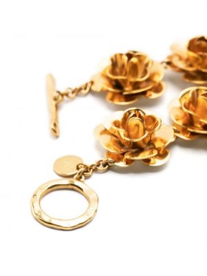 Bracelet à fleurs Patou doré