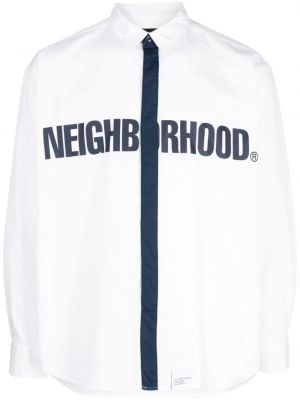 Camicia con stampa Neighborhood bianco