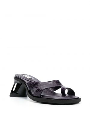 Kožené sandály Eytys fialové