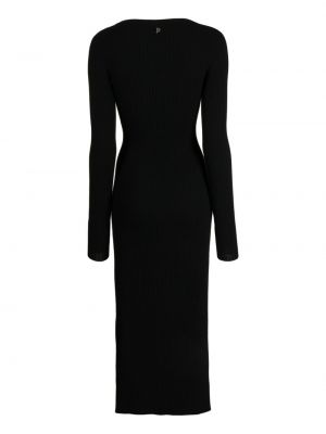 Sukienka midi z dekoltem w serek Dondup czarna