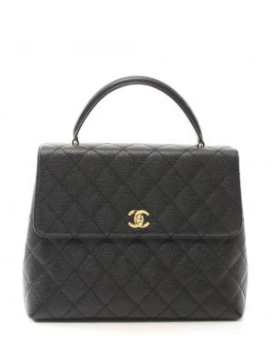 Prešívaná nákupná taška Chanel Pre-owned čierna