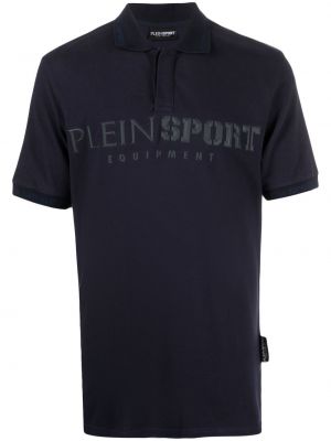 Polo majica s printom Plein Sport plava