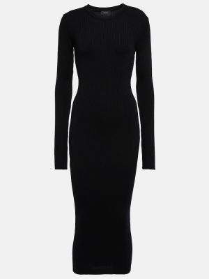 Sukienka midi wełniana Wardrobe.nyc czarna