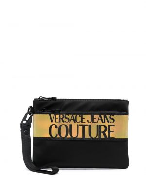 Listová kabelka na zips s potlačou Versace Jeans Couture