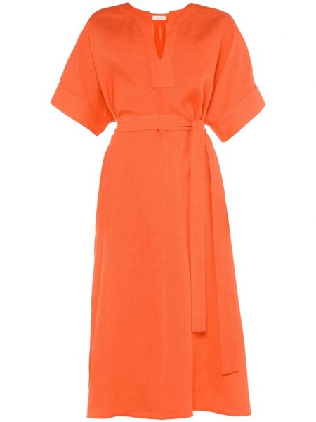 Ľanové šaty Eres oranžová