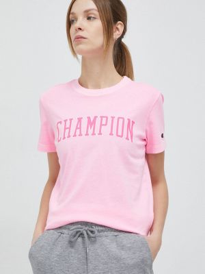 Pamut póló Champion rózsaszín