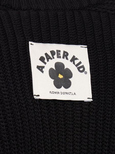 Adīti džemperis A Paper Kid melns