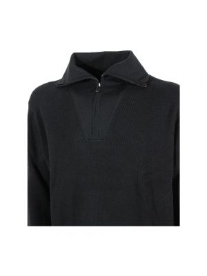 Jersey cuello alto con cuello alto de tela jersey Emporio Armani negro