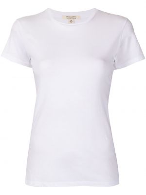 Camiseta de lana de cuello redondo Nili Lotan blanco