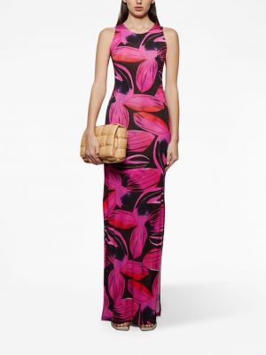 Geblümtes kleid mit print Louisa Ballou pink