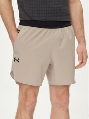 Shorts de sport ajustées tressées Under Armour gris