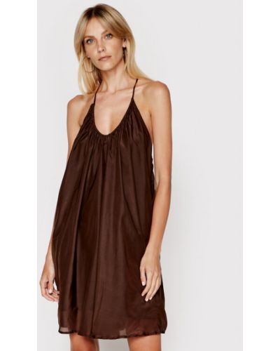 Drivemebikini Strand ruha Terra 2021-DRV-024_BR Barna Relaxed Fit