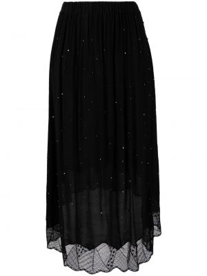 Midi φούστα με πετραδάκια Zadig&voltaire μαύρο