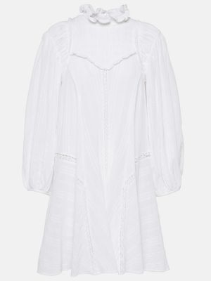 Mini vestido de algodón Marant Etoile blanco
