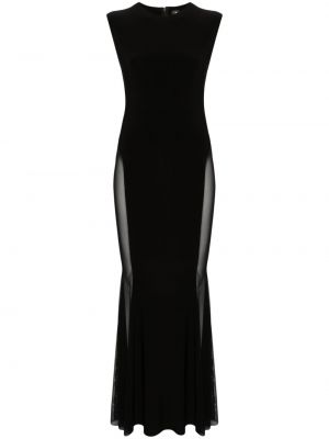 Prozirna večernja haljina Norma Kamali crna