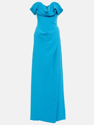 Vestido largo de crepé Vivienne Westwood azul
