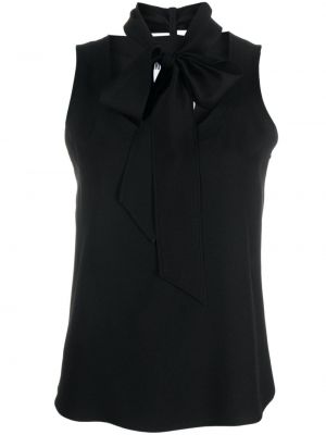 Блуза с панделка без ръкави Moschino черно