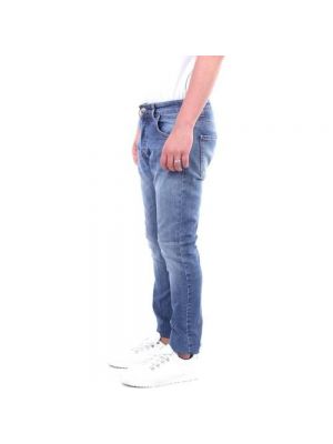 Jeansy skinny z wysoką talią z kieszeniami Entre Amis niebieskie