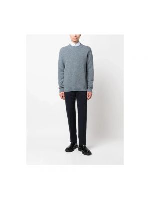 Dzianinowy sweter Tagliatore niebieski