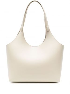 Δερμάτινη τσάντα shopper Aesther Ekme λευκό