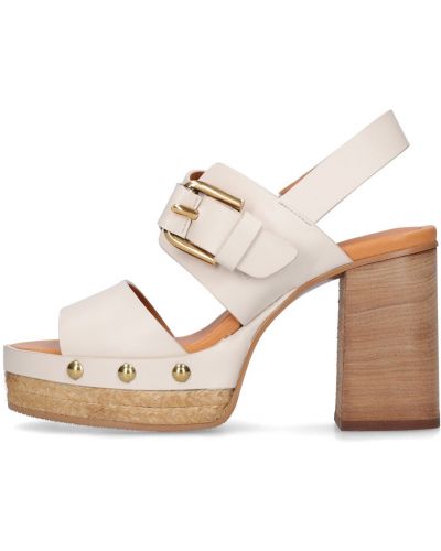 Sandali di pelle con platform See By Chloé bianco