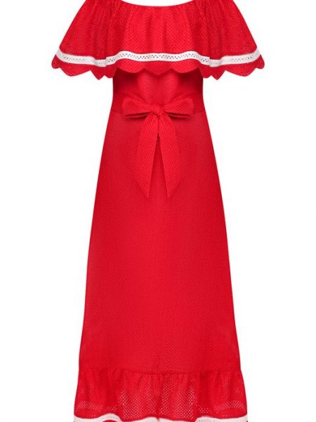Хлопковое платье Marysia, красное