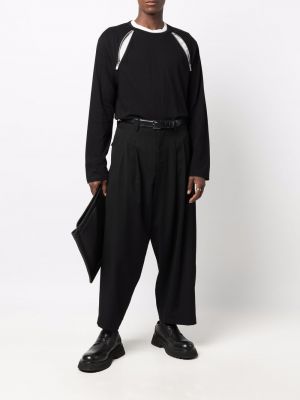 Camiseta con cremallera Yohji Yamamoto negro