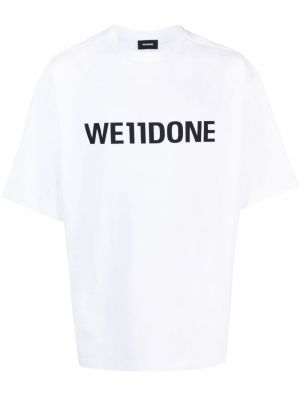 Koszulka bawełniana z nadrukiem We11done biała