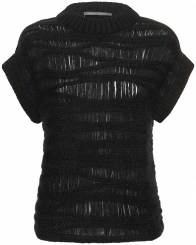 Pletená vesta Alberta Ferretti - černá