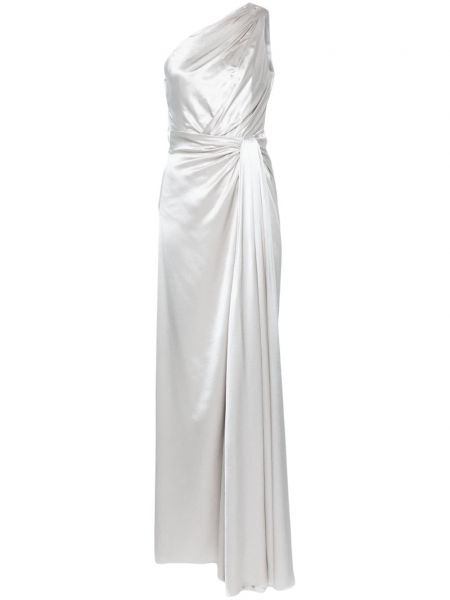 Копринена коктейлна рокля Dolce & Gabbana сиво