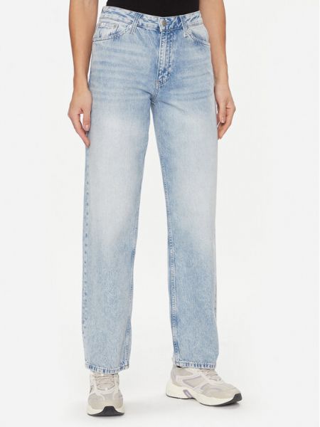 Laza szabású egyenes szárú farmernadrág Calvin Klein Jeans kék