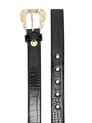 Kožený pásek s přezkou Versace Jeans Couture