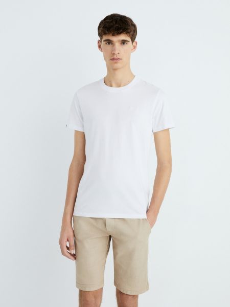 Camiseta de algodón Superdry blanco