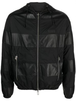 Obojstranná bunda s kapucňou Emporio Armani čierna