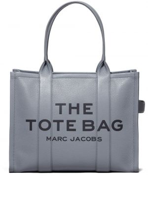 Кожени шопинг чанта Marc Jacobs сиво