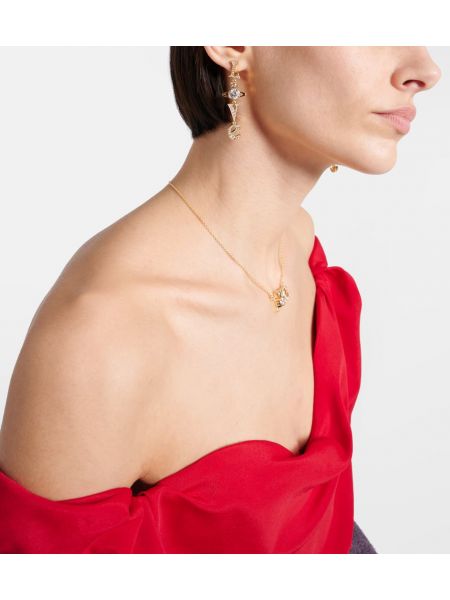 Boucles d'oreilles à boucle en cristal Vivienne Westwood