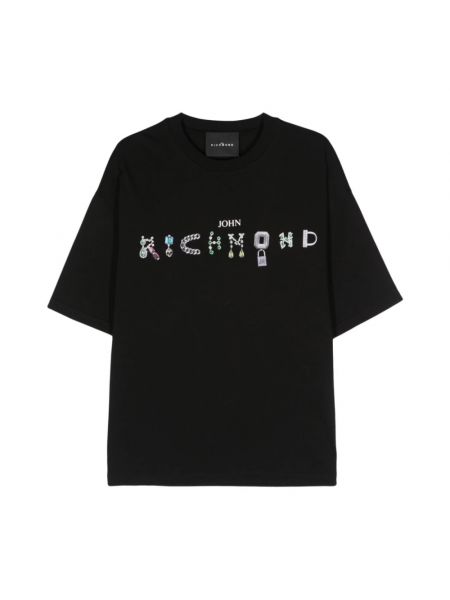 T-shirt mit rundem ausschnitt mit kurzen ärmeln John Richmond schwarz