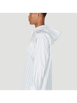 Camisa a rayas con capucha Marni blanco