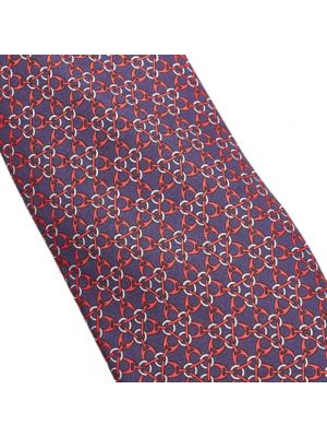 Krawat Hermès Vintage czerwony