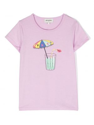 T-shirt con stampa Sonia Rykiel Enfant viola