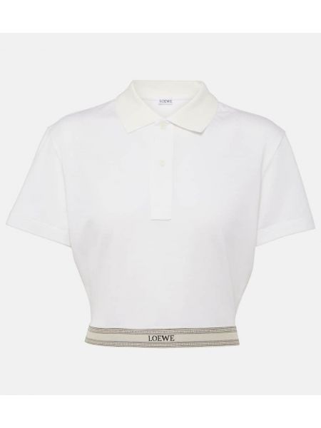 Polo en coton Loewe blanc