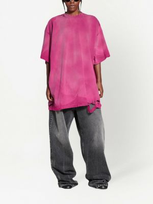 T-shirt aus baumwoll Balenciaga pink